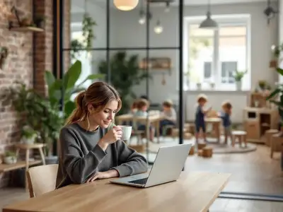 Children playing at a bright indoor play cafe in Sydney