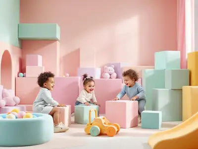 Toddler playing at a soft play centre in Sydney